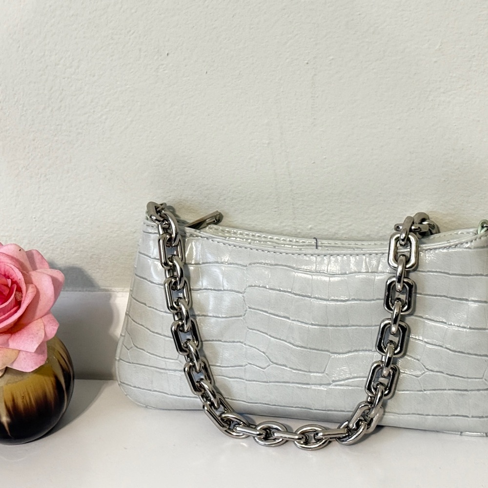 Zara Chain Strap Animal Embossed Shoulder Bag